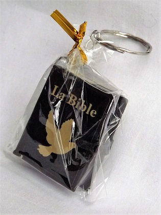 Porte-clé mini Bible avec l'évangile de Marc