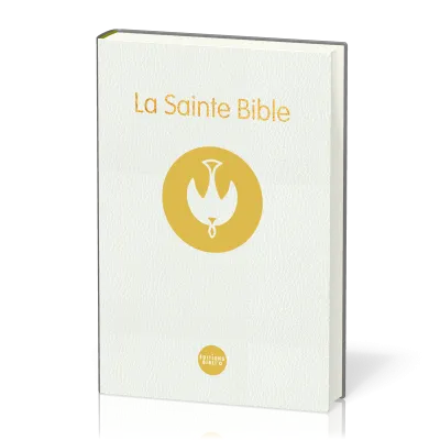 Bible Colombe reliée - Couverture rigide blanche, tranche dorée