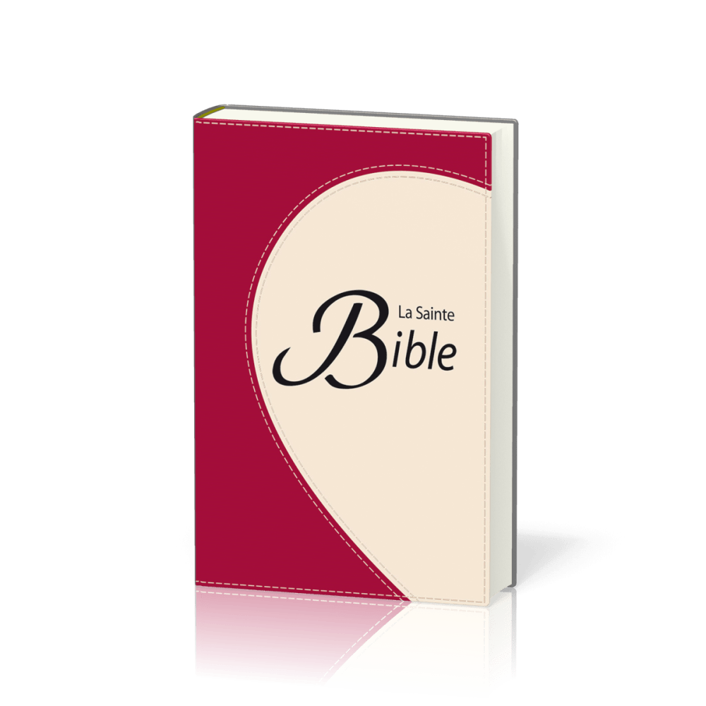 Bible Segond 1910 poche duo framboise-beige tranche or