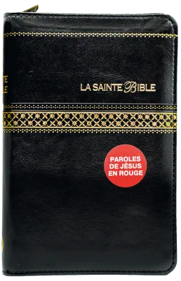 Bible Segond 1910 - compact - simili noir tr. or,onglets,ferm. eclair.