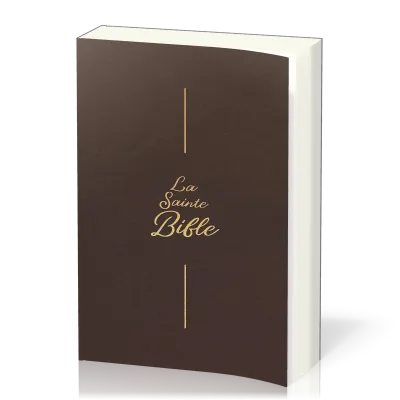 Bible Segond 1910 souple brun brillant, gros caractères