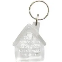 Porte-clés Maison bleu : Que la bénédiction