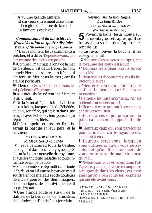 Bible Segond 1910 gros caractères similicuir violet, onglets, tranche argent