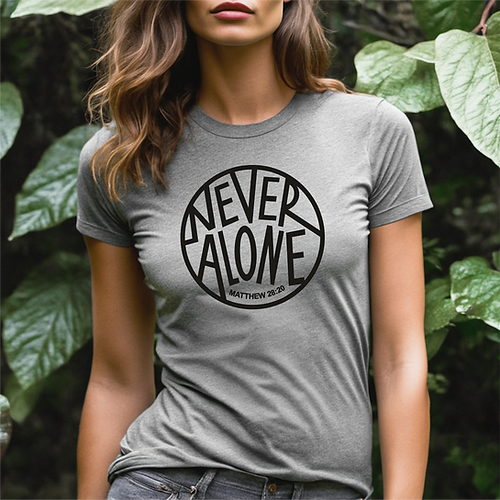 T-Shirt Femme"Never alone, Be strong,rescued,focus,survivor. XS/XL...