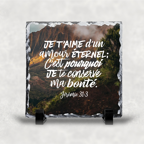 Ardoise illustrée "Je t'aime d'un amour "
