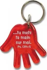 Porte-clés main rouge