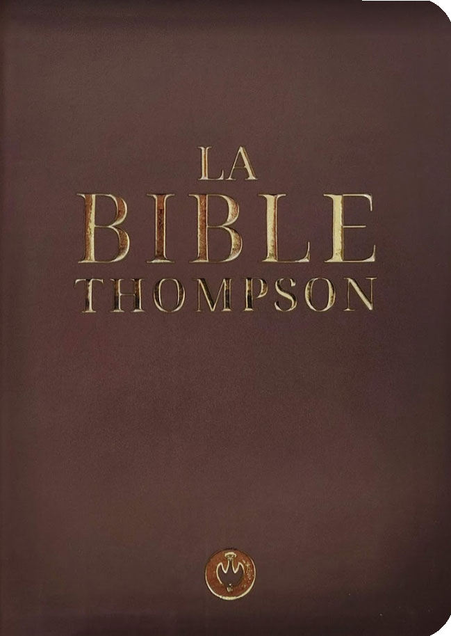 BIBLE THOMPSON COLOMBE, SOUPLE, FIBRO MARRON, TRANCHE OR