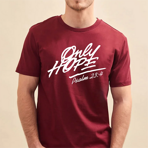 T-Shirt homme"Only Hope"xs à xxl (4 couleurs )