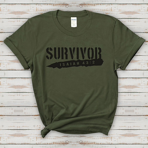 T-Shirt femme "Survivor" xs à xxl (4 couleurs )