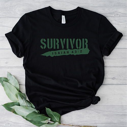 T-Shirt femme "Survivor" xs à xxl (4 couleurs )