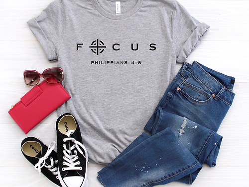 T-Shirt femme "Focus" xs à xxl (4 couleurs )