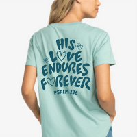 T-Shirt femme "His Love Endures Forever" xs à xxl (3 couleurs )