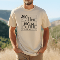 T-Shirt homme "No Shame No Blame" xs à xxl (4 couleurs )