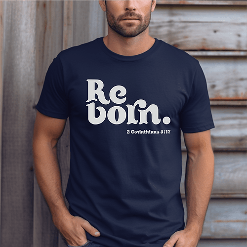 T-Shirt homme "Re Born" xs à xxl (3 couleurs dispo.)