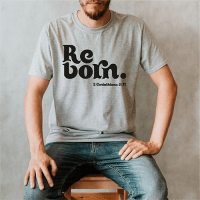 T-Shirt homme "Re Born" xs à xxl (3 couleurs dispo.)