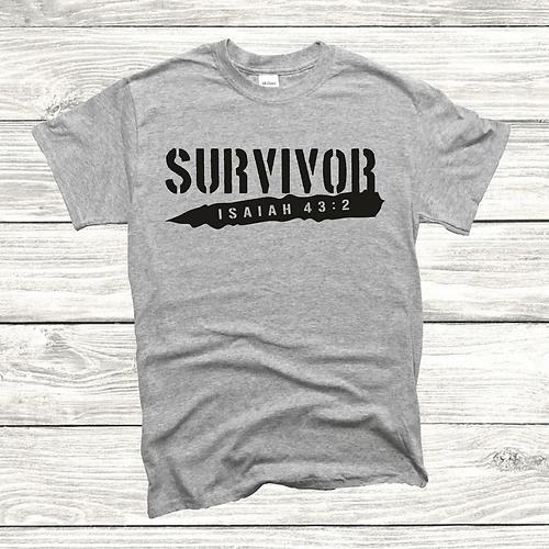 T-Shirt homme "Survivor" xs à xxl (4 couleurs dispo.)