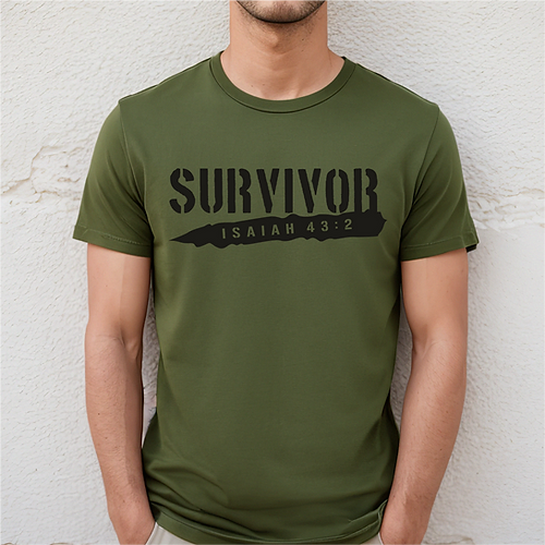 T-Shirt homme "Survivor" xs à xxl (4 couleurs dispo.)