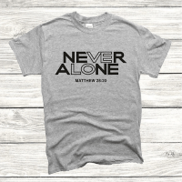 T-Shirt homme "Never Alone" (classique) xs à xxl (4 couleurs)