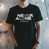 T-Shirt homme "Never Alone" (classique) xs à xxl (4 couleurs)