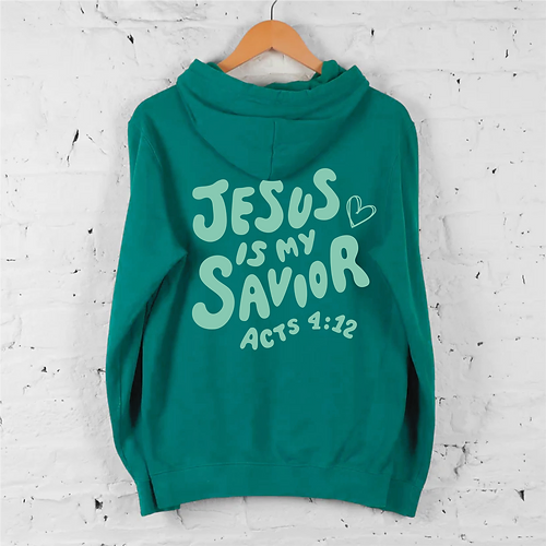 Pull à capuche "Jesus Is My Savior"