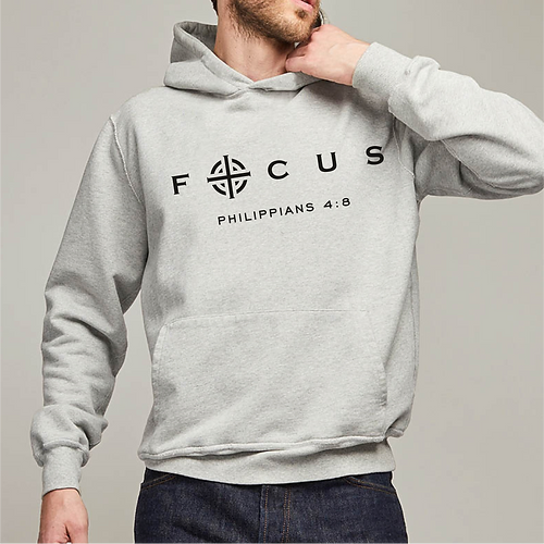 Pull à capuche "Focus" xs à xxl (4 couleurs)