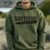 Pull à capuche "Survivor" xs à xxl (4 couleurs)