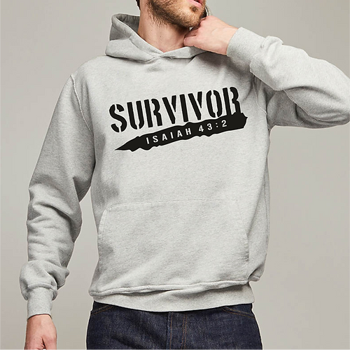 Pull à capuche "Survivor" xs à xxl (4 couleurs)