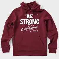 Pull à capuche "Be Strong And Courageous" xs à xxl (4 couleurs)