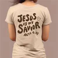 T-Shirt femme "Jesus is my savior" xs à xxl (3 couleurs)