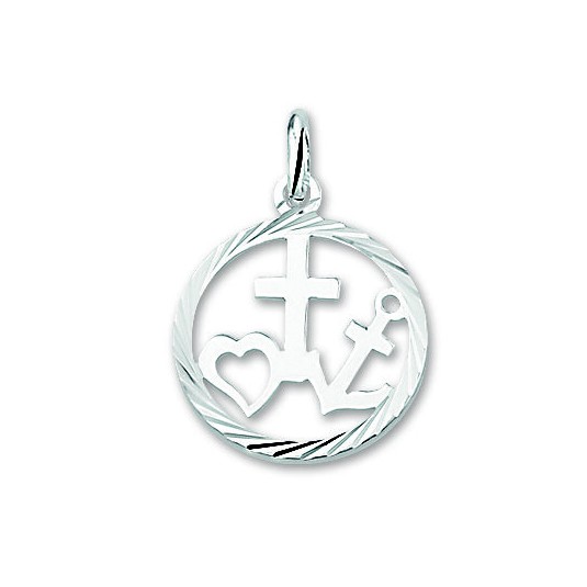 Pendentif Foi Espérance et Amour argent