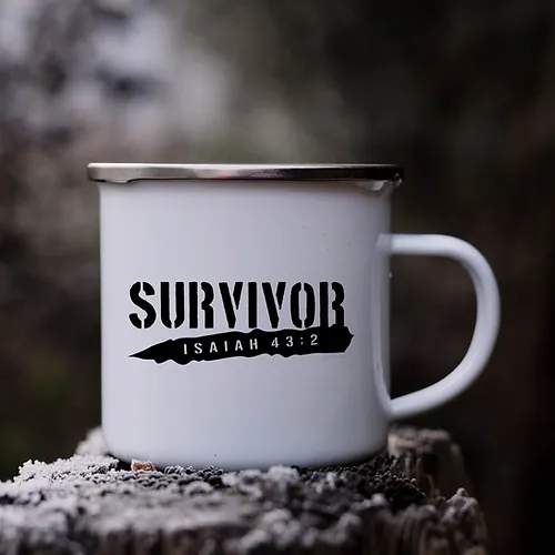 Tasse émail "Survivor"