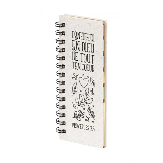 Mini-bloc notes avec post-its - Proverbe 3,5