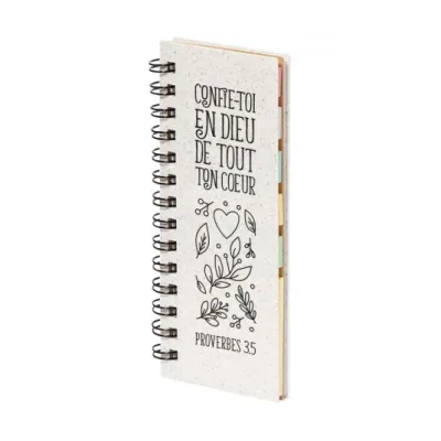 Mini-bloc notes avec post-its - Proverbe 3,5