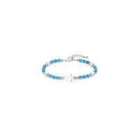 Bracelet de perles "Croix" turquoise