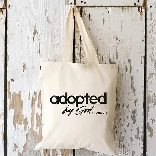 Tote bag "Adopted by God"