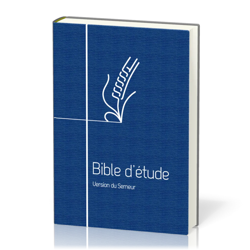 Bible d'étude Semeur 2015 couverture souple bleue tranche blanche