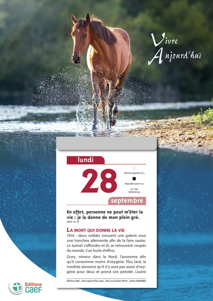 CAL VIVRE AUJOURD'HUI MURAL A EFFEUILLER