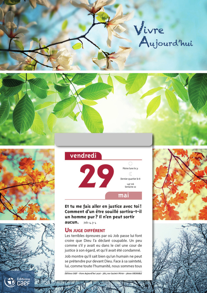 CAL VIVRE AUJOURD'HUI MURAL A EFFEUILLER