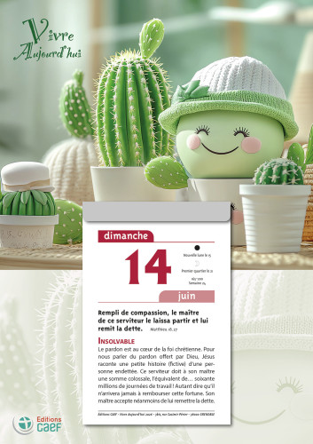 CAL VIVRE AUJOURD'HUI MURAL A EFFEUILLER