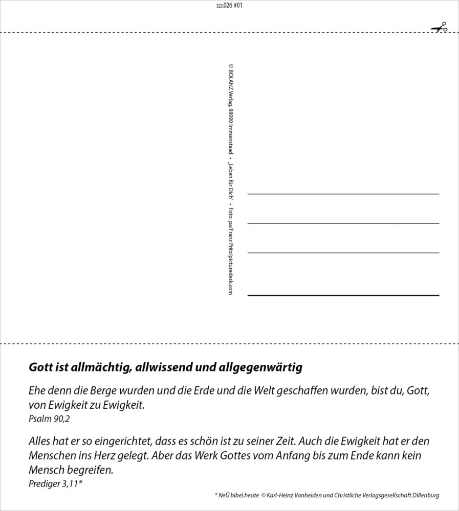 Cal La Vie pour toi - allemand