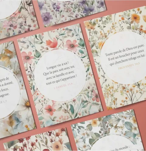 Lot de 100 mini-cartes sur l'Amour de Dieu