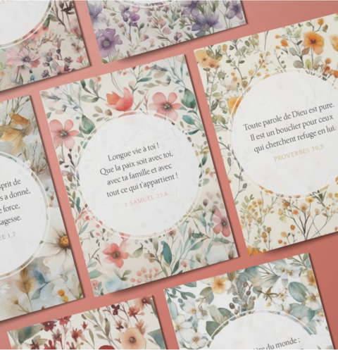 Lot de 100 mini-cartes sur l'Amour de Dieu