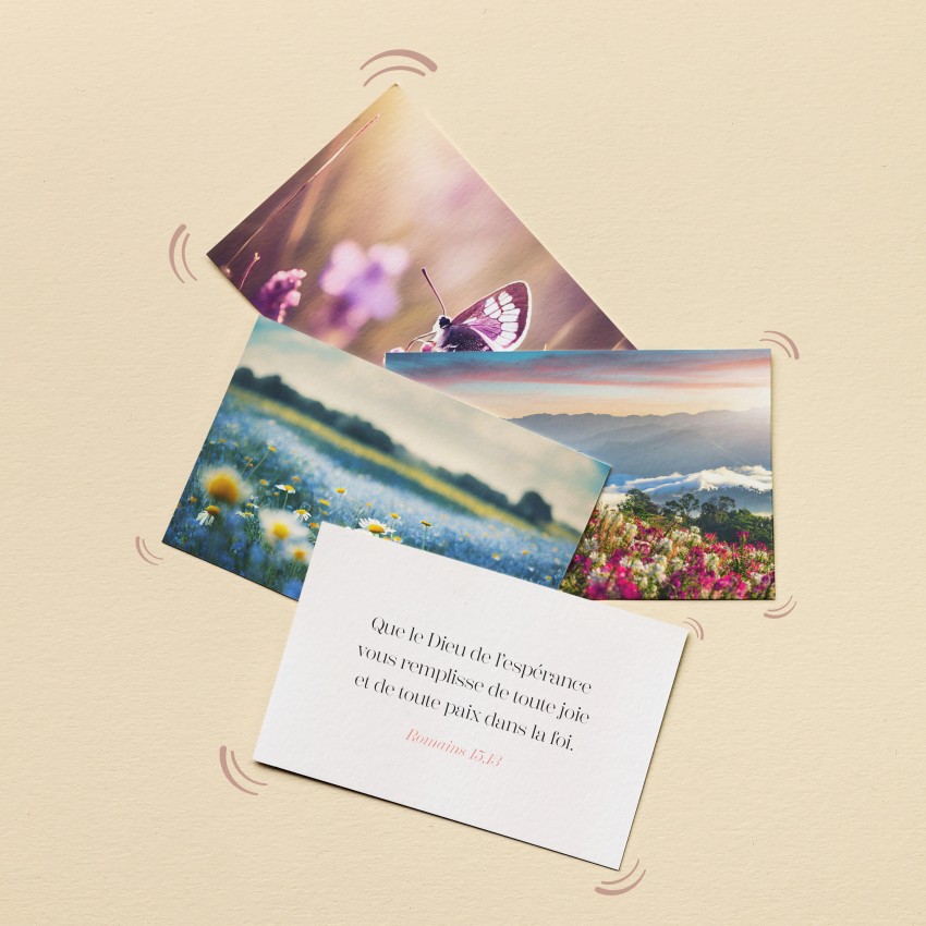 Lot de 50 mini-cartes espérance