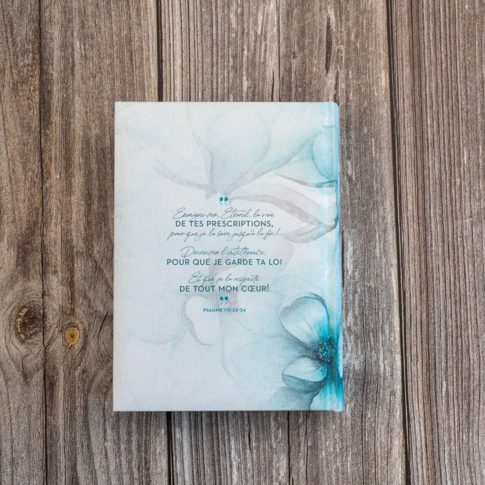 Bible Segond 21 Journal de bord - couverture rigide, toile imprimée motifs, jaspage