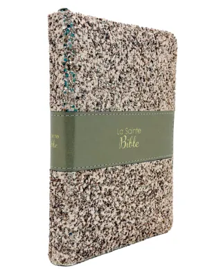 Bible Segond 1910 - compact - bronce doré,parole de Jésus en rouge,ferm. eclair.