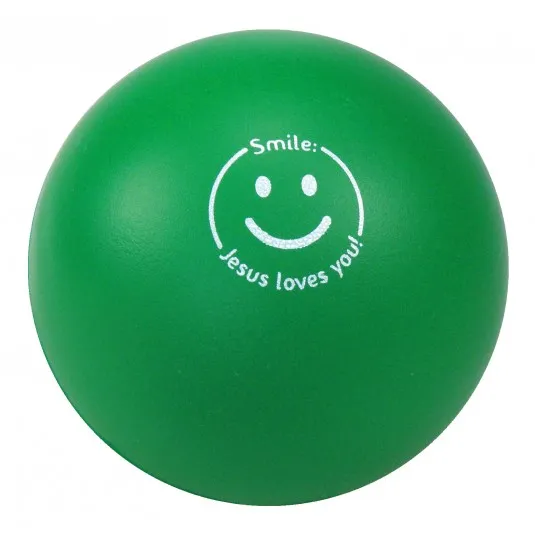 Balle soft Smile Jesus loves you vert