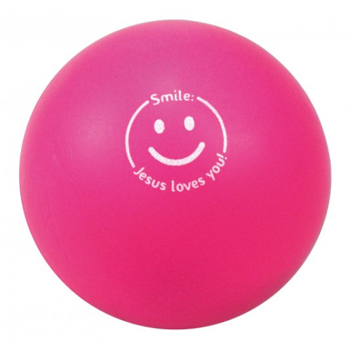 Balle soft Smile Jesus loves you rose