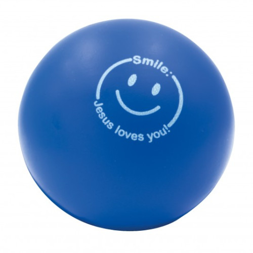 Balle "Smiley" bleu