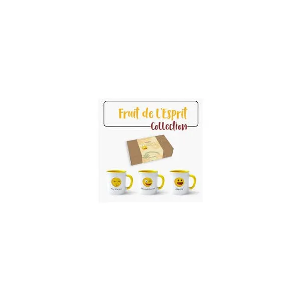 Lot de 3 mug-fruits de l'esprit-No1