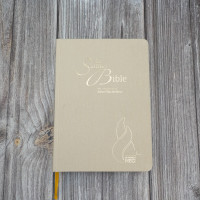 Bible NEG MacArthur semi-rigide, toile beige